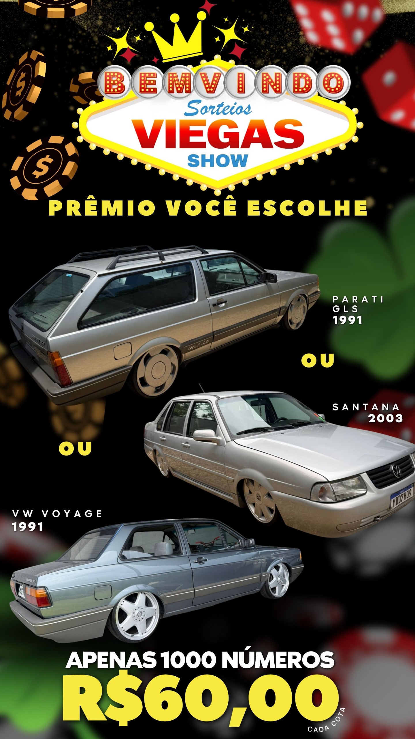 SANTANA 2003/VOYAGE 91 OU PARATI 91 POR APENAS 60 REAIS